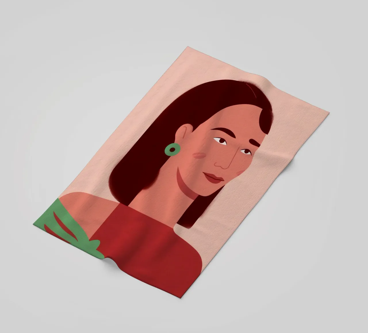 Profilo della donna semplice telo mare da Selene Shade