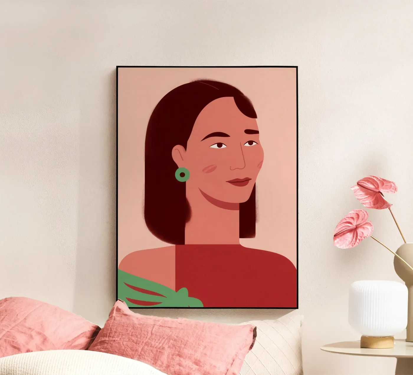 Profil einer einfachen Frau Acryl-Glas von Selene Shade