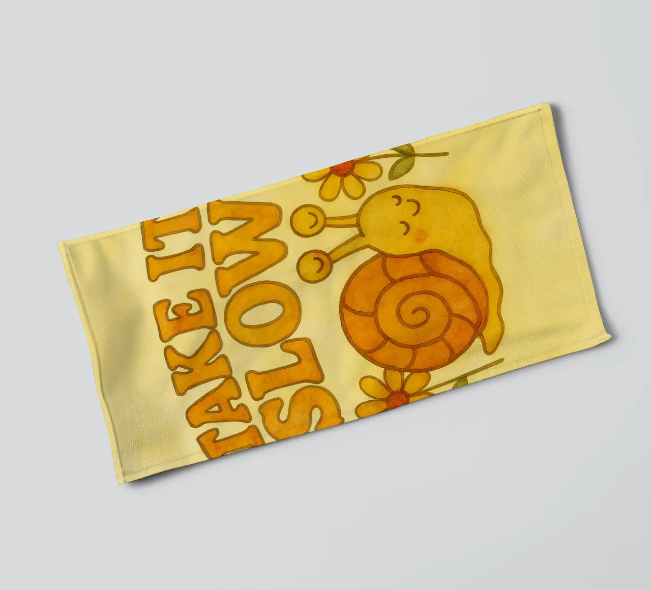 take it slow art drawing towel by pasadenan