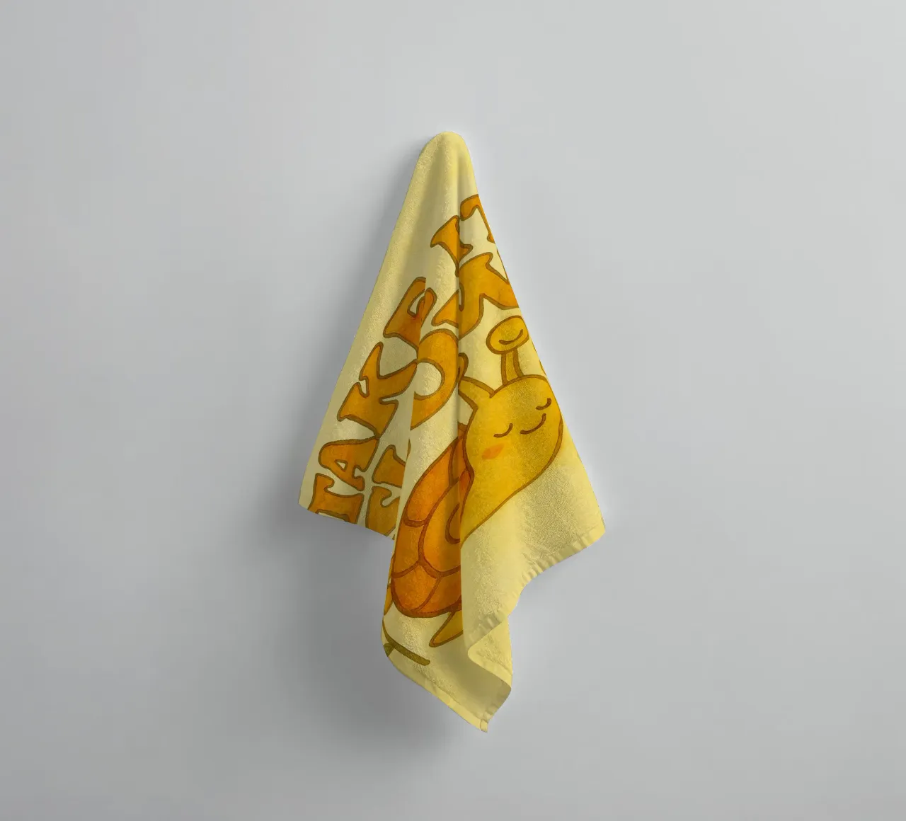 take it slow art drawing towel by pasadenan