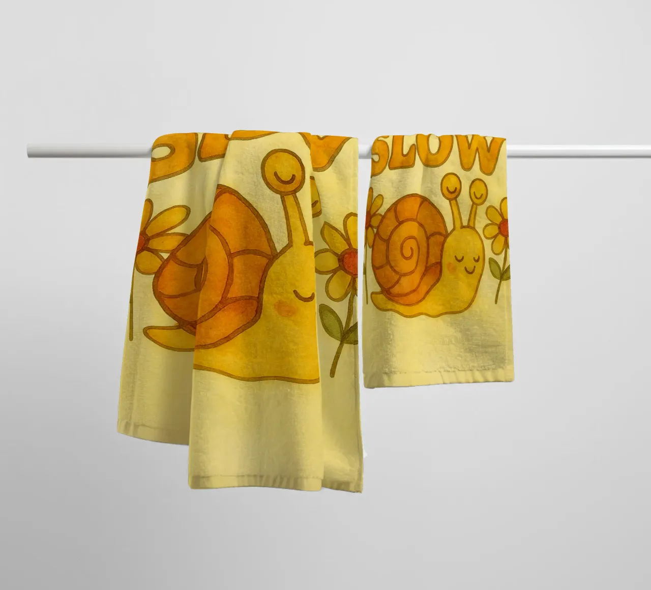 take it slow art drawing towel by pasadenan