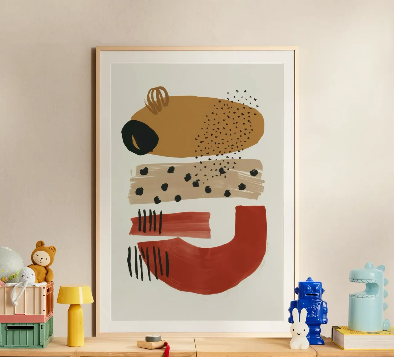Totem astratto dell'orso carta hahnemühle da Luna Aura