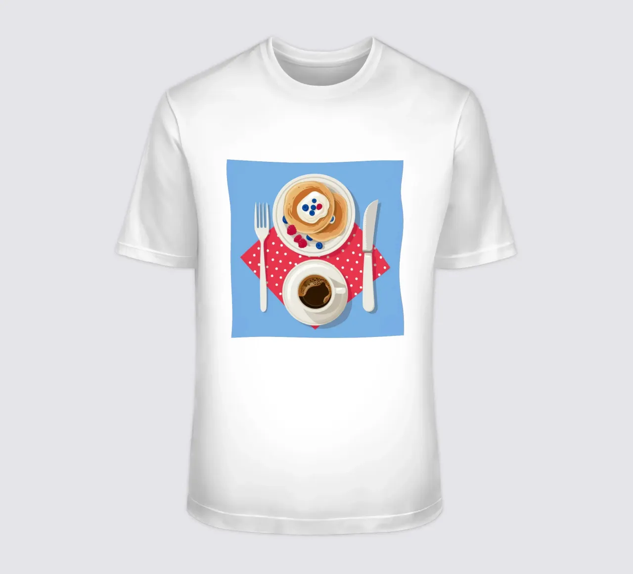Pancake e caffè t-shirt da Mark Solaria