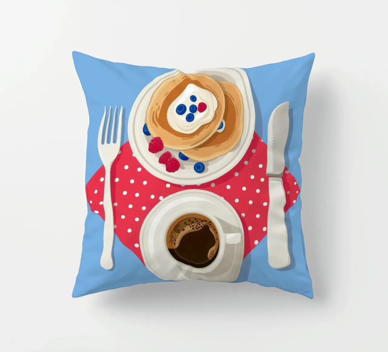Pancake e caffè cuscino da Mark Solaria
