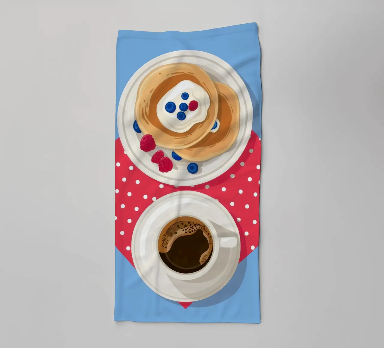 Pancake e caffè asciugamano da bagno da Mark Solaria