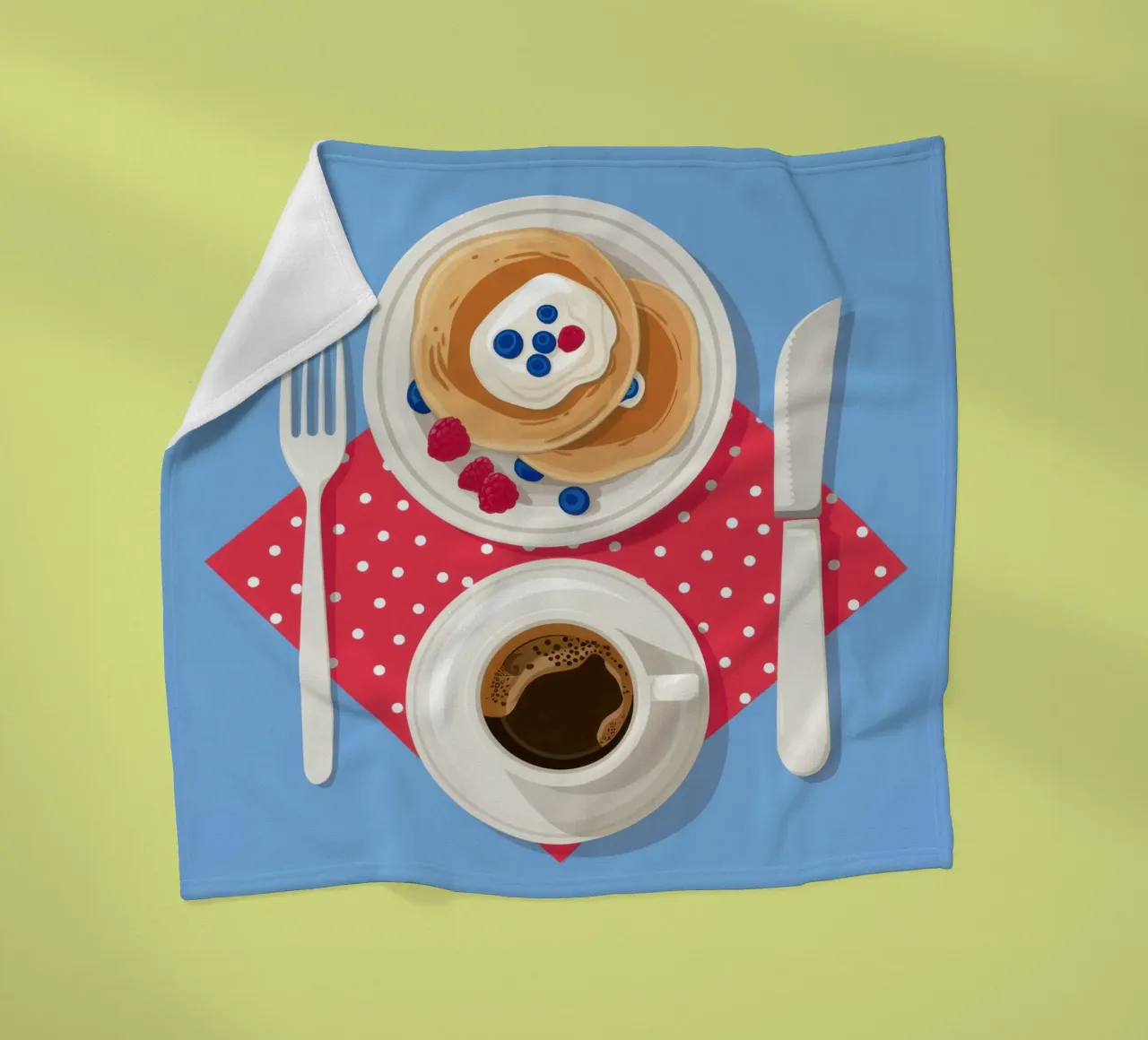 Pancake e caffè coperta in pile da Mark Solaria