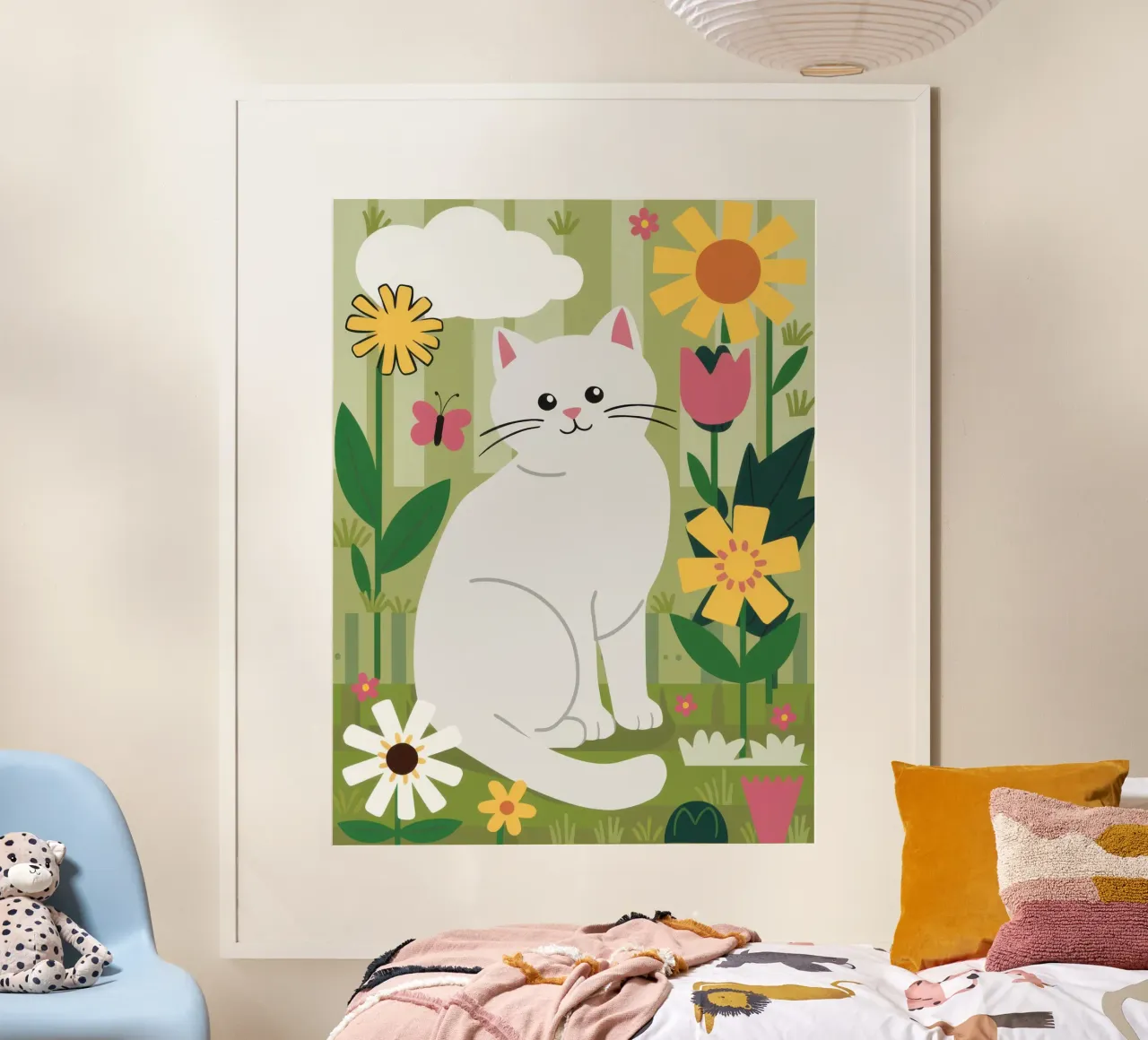 Gatto bianco sereno poster da Gaia Viesta