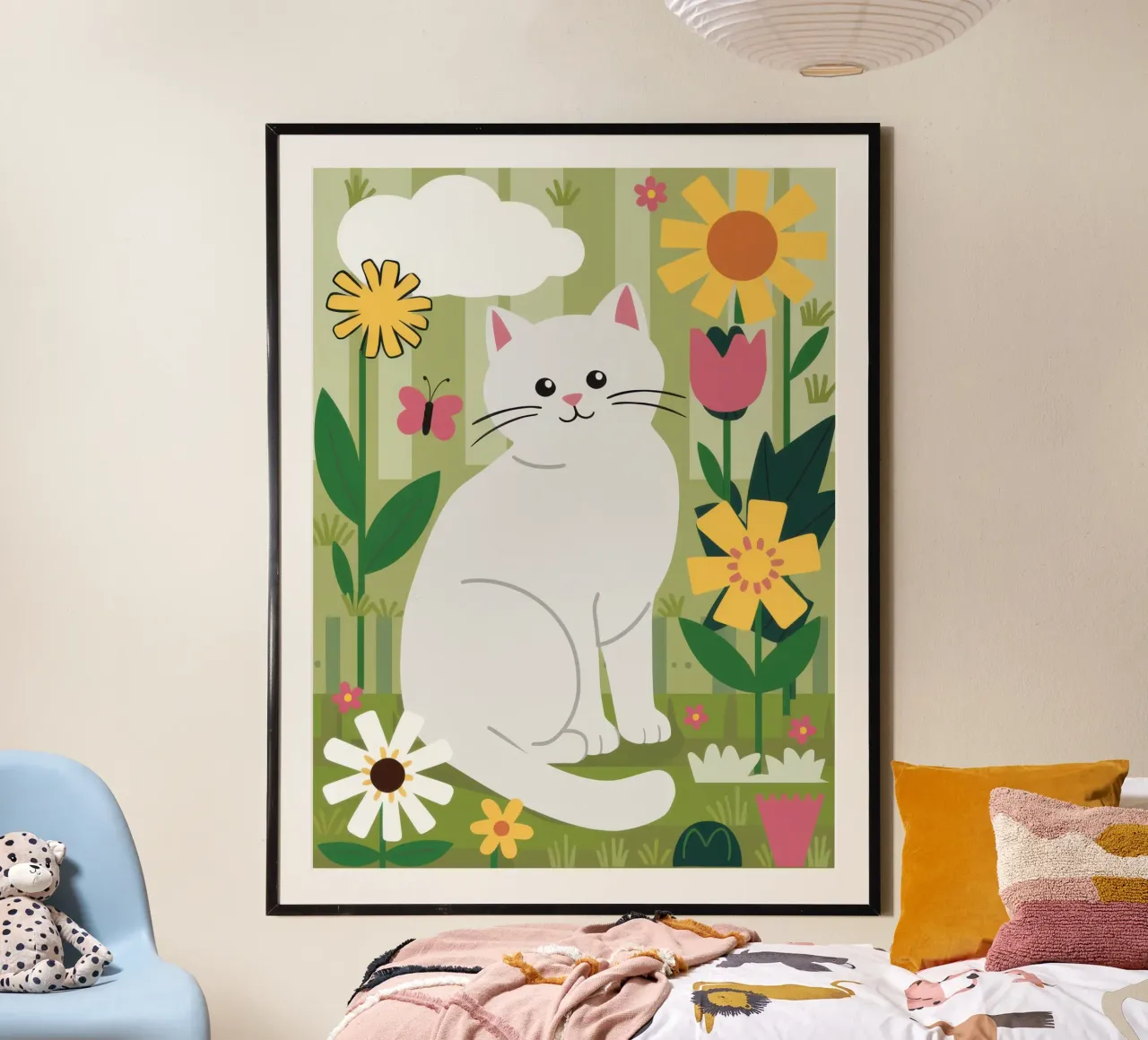 Gatto bianco sereno poster da Gaia Viesta