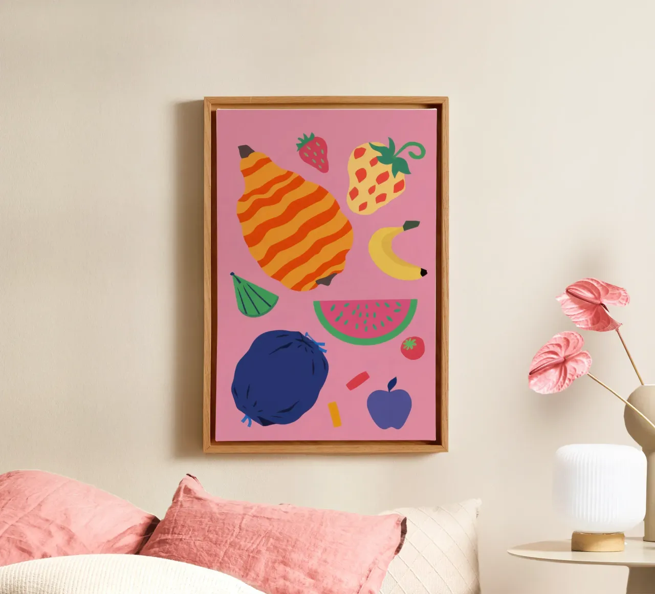 Misto di frutta tropicale tela con Cornice a cassetta da Irish Strokes