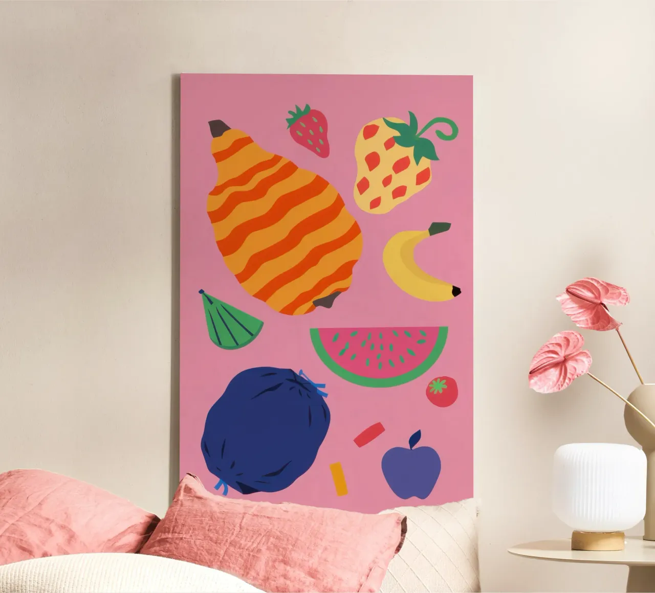Misto di frutta tropicale tela con Cornice a cassetta da Irish Strokes