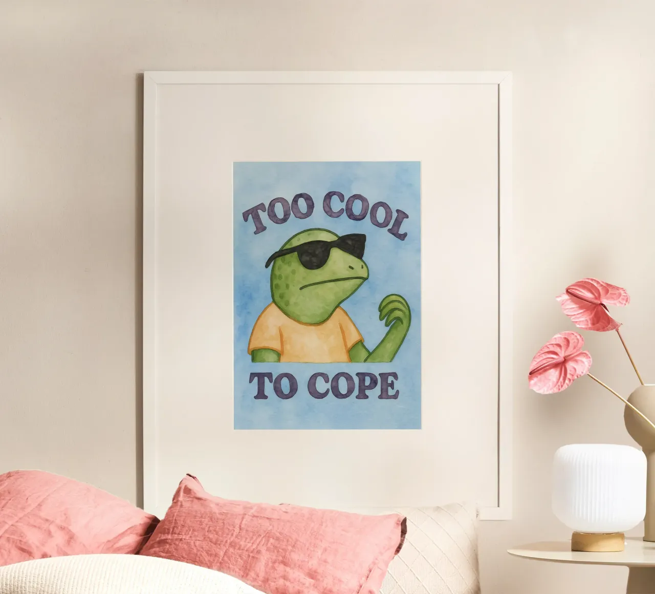 zu kühl zu bewältigen Frosch Kunst Zeichnung Poster von pasadenan