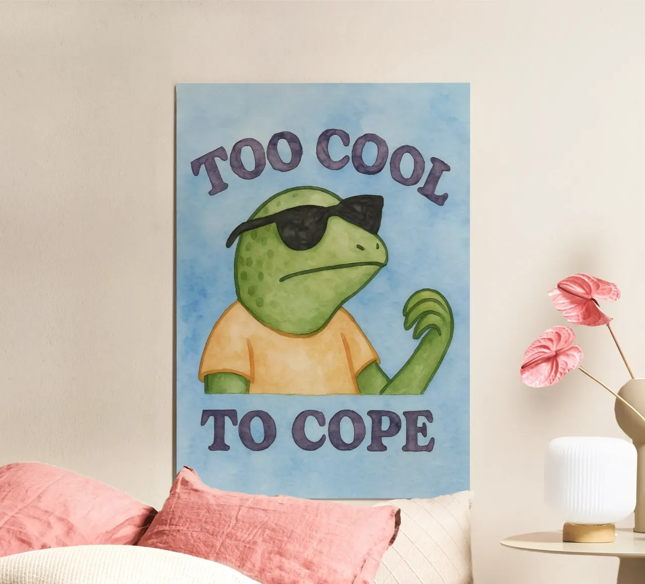 zu kühl zu bewältigen Frosch Kunst Zeichnung Poster von pasadenan