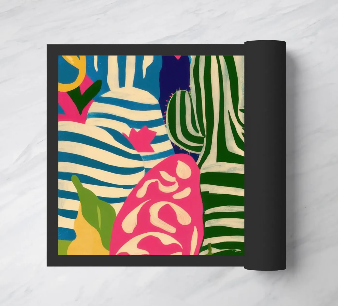 Kiwi Jungle Pattern doormat by Thistle Bloom