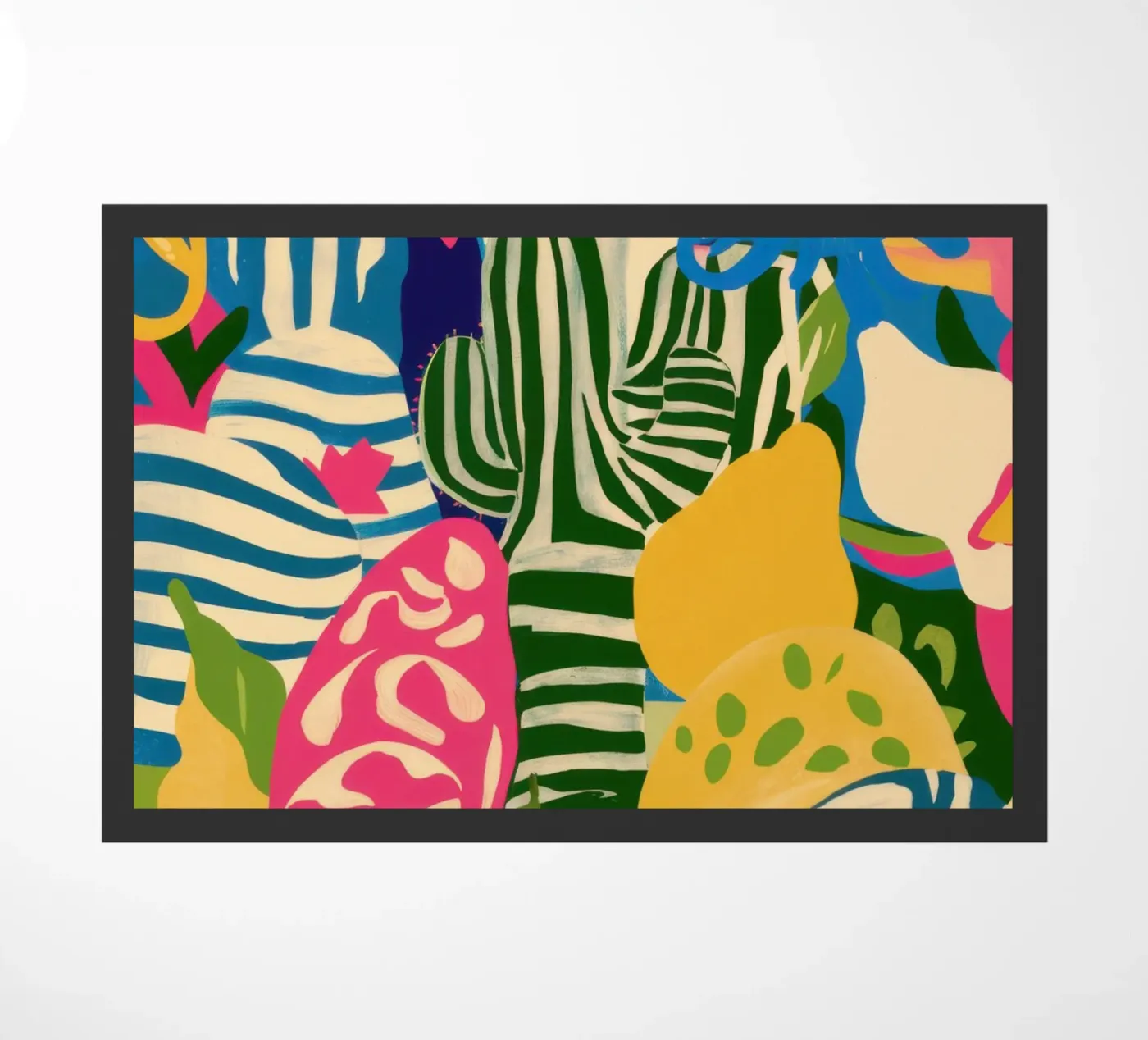 Kiwi Jungle Pattern doormat by Thistle Bloom
