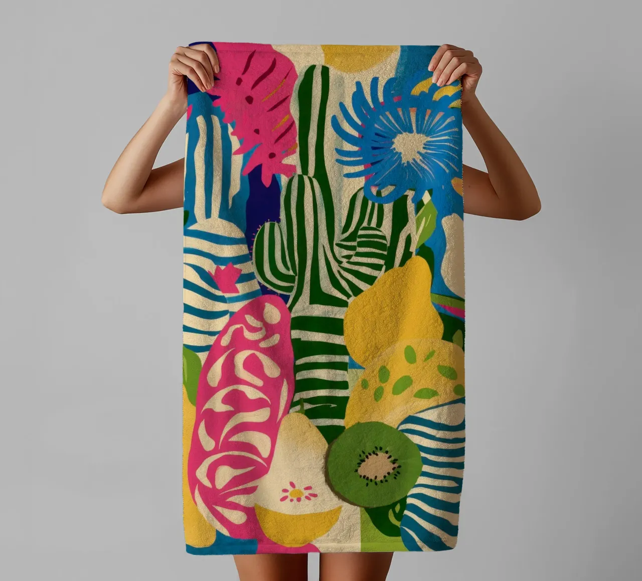 Kiwi Jungle Pattern Handtuch von Thistle Bloom