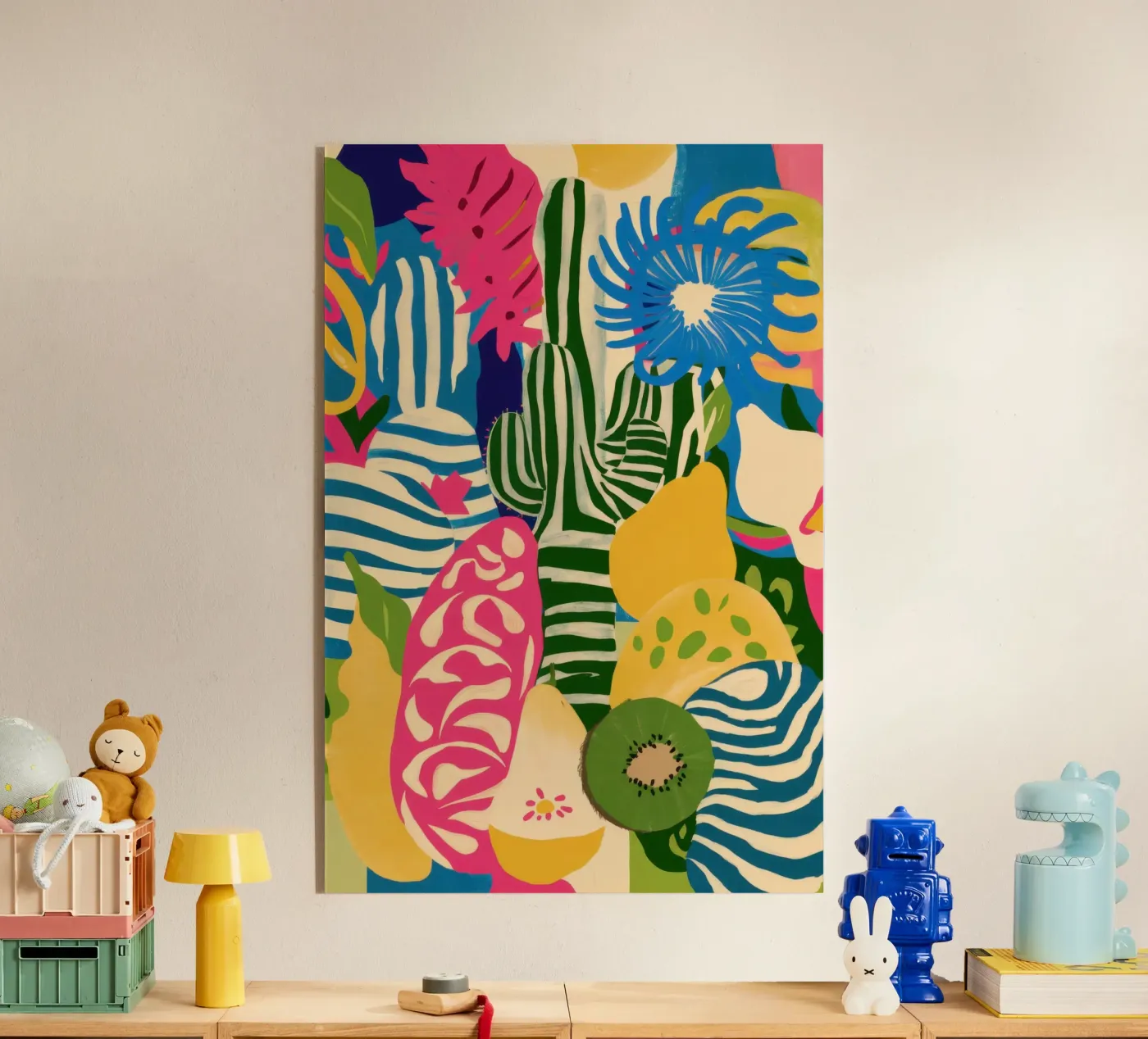 Kiwi Jungle-patroon acryl van Thistle Bloom