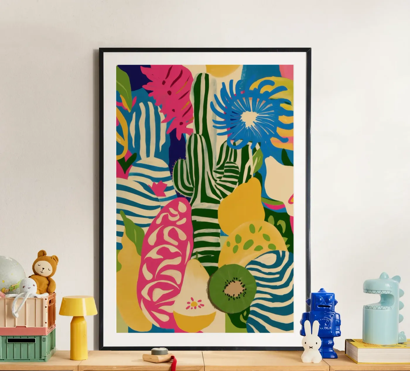 Kiwi Jungle Pattern poster by Thistle Bloom