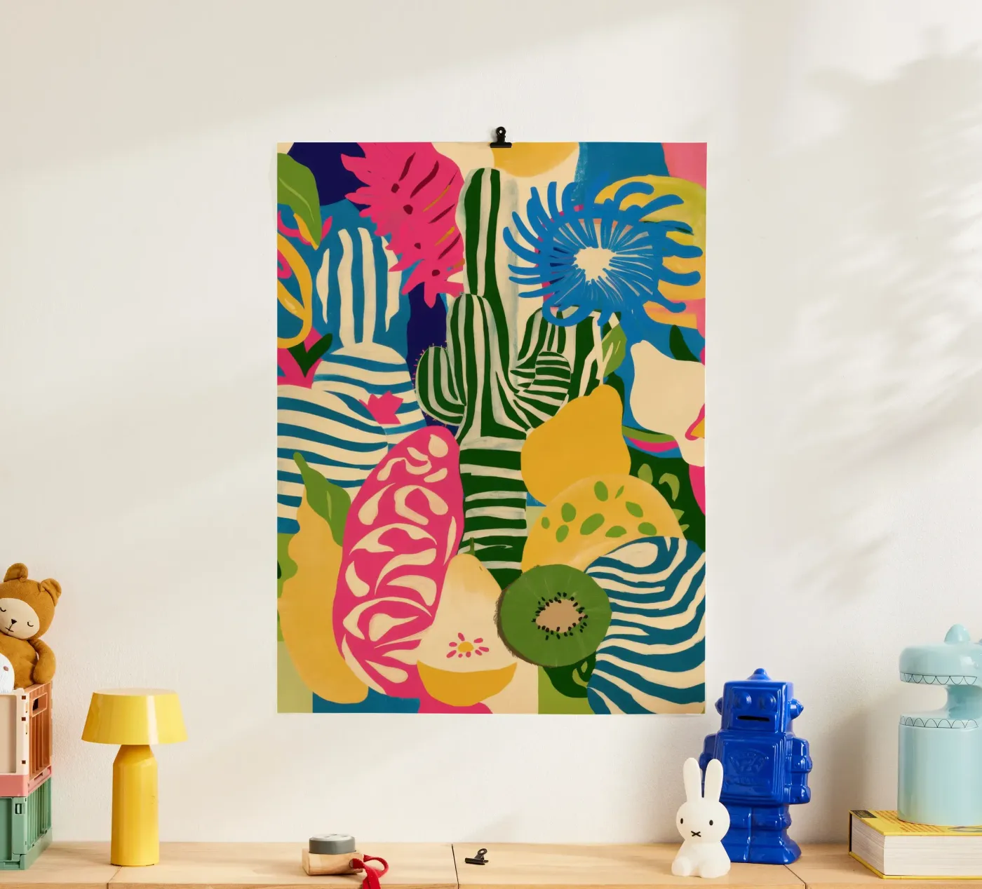 Kiwi Jungle Pattern poster by Thistle Bloom