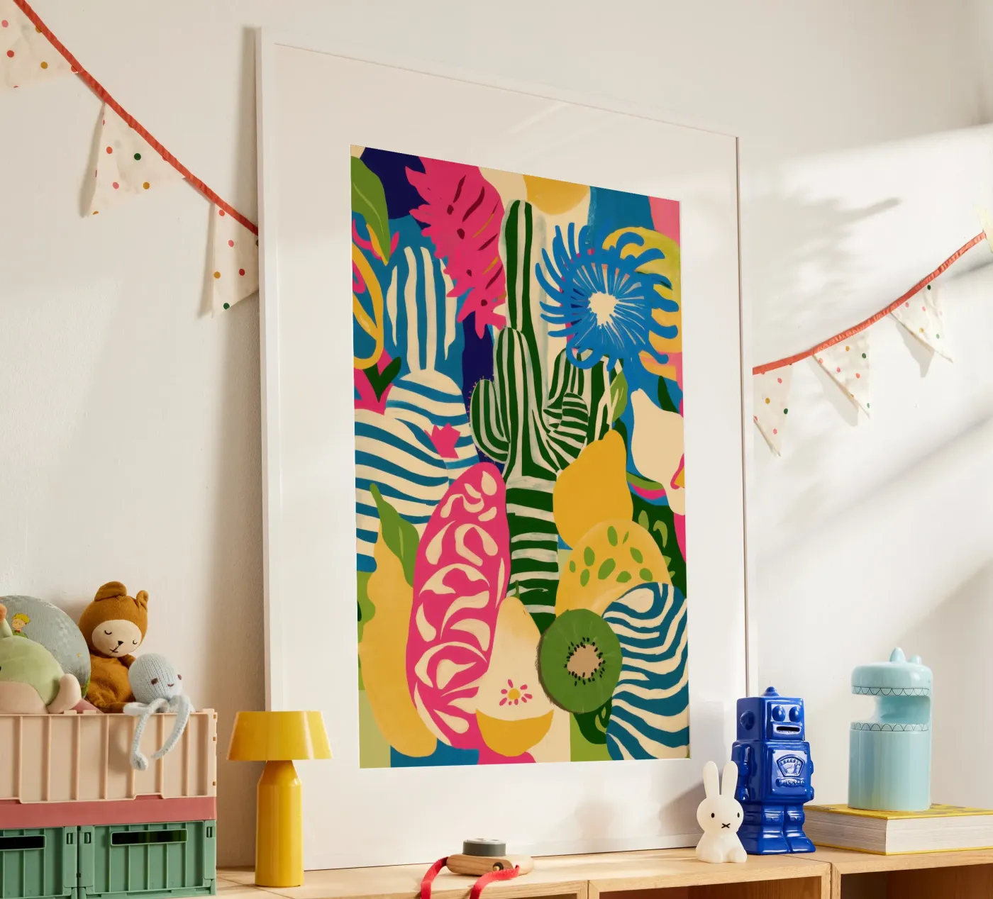Kiwi Jungle Pattern poster by Thistle Bloom