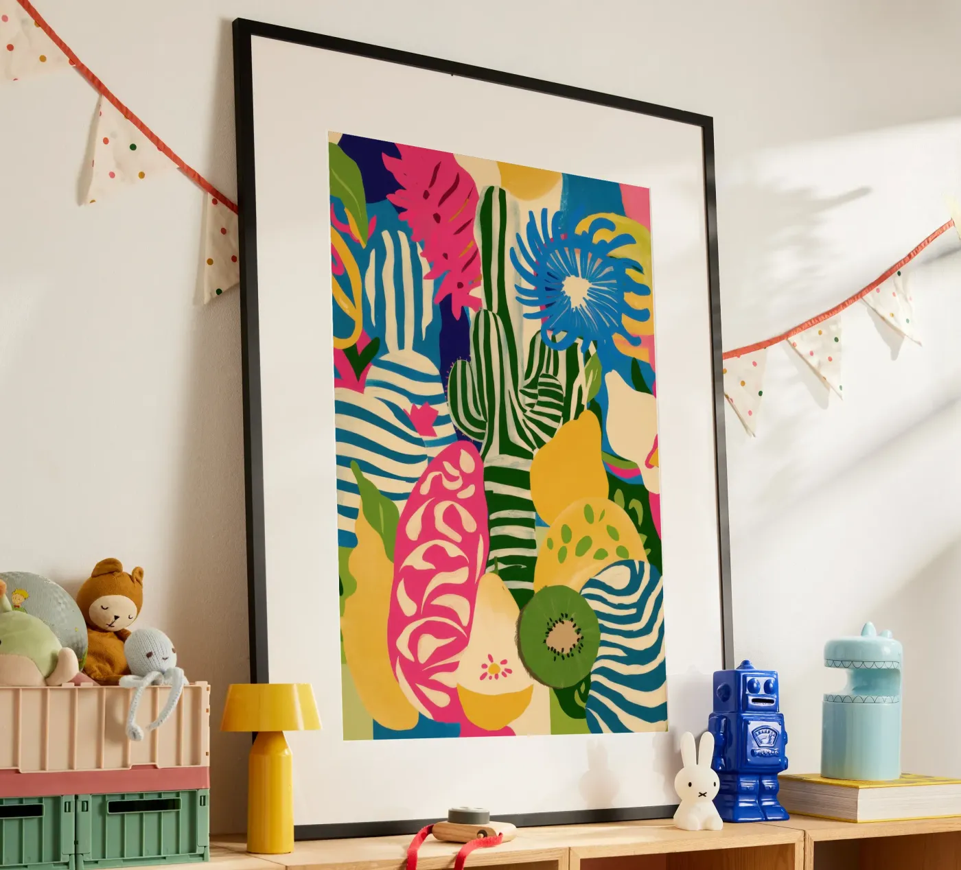 Kiwi Jungle Pattern poster by Thistle Bloom
