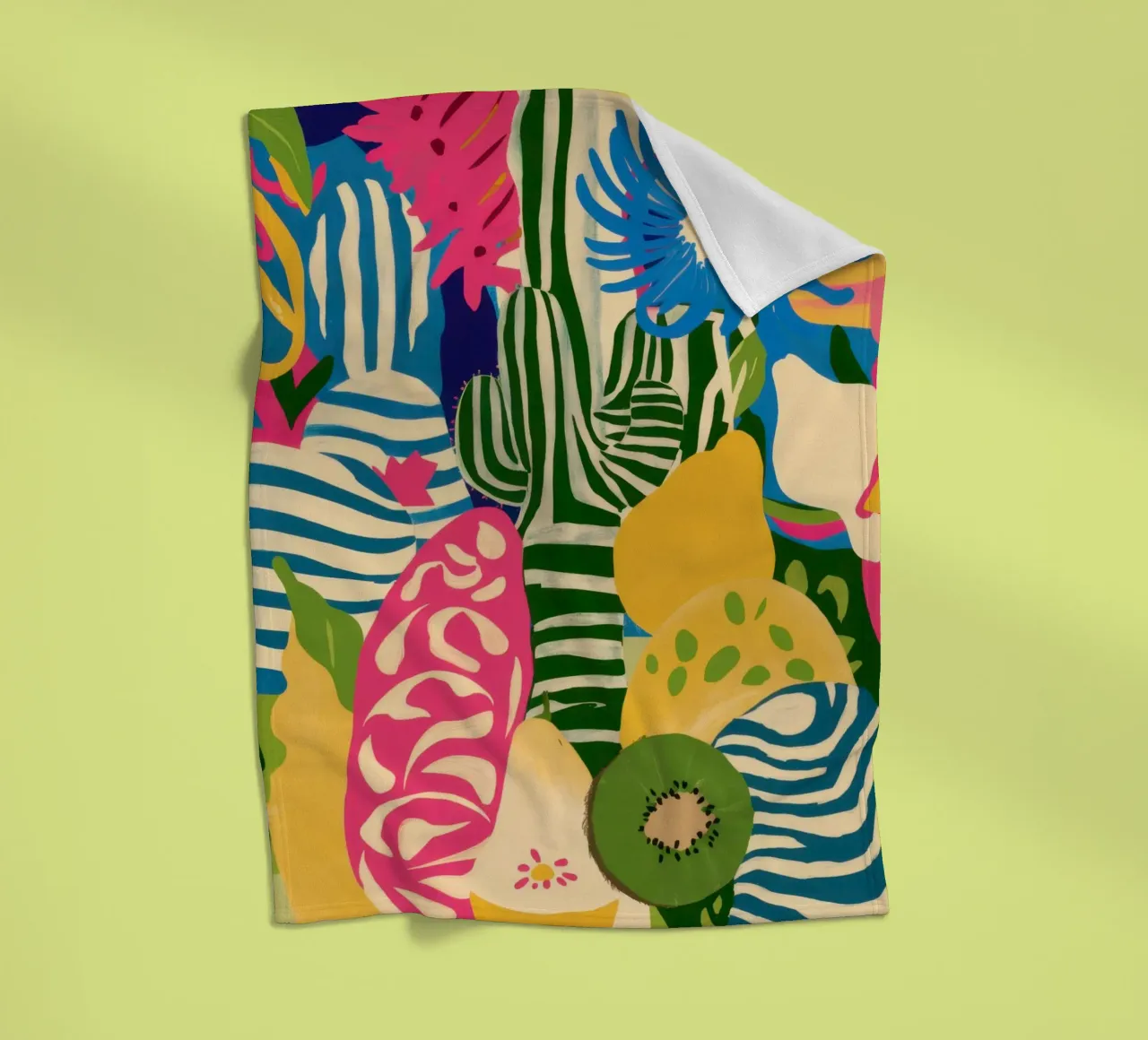 Kiwi Jungle Pattern Fleecedecke von Thistle Bloom