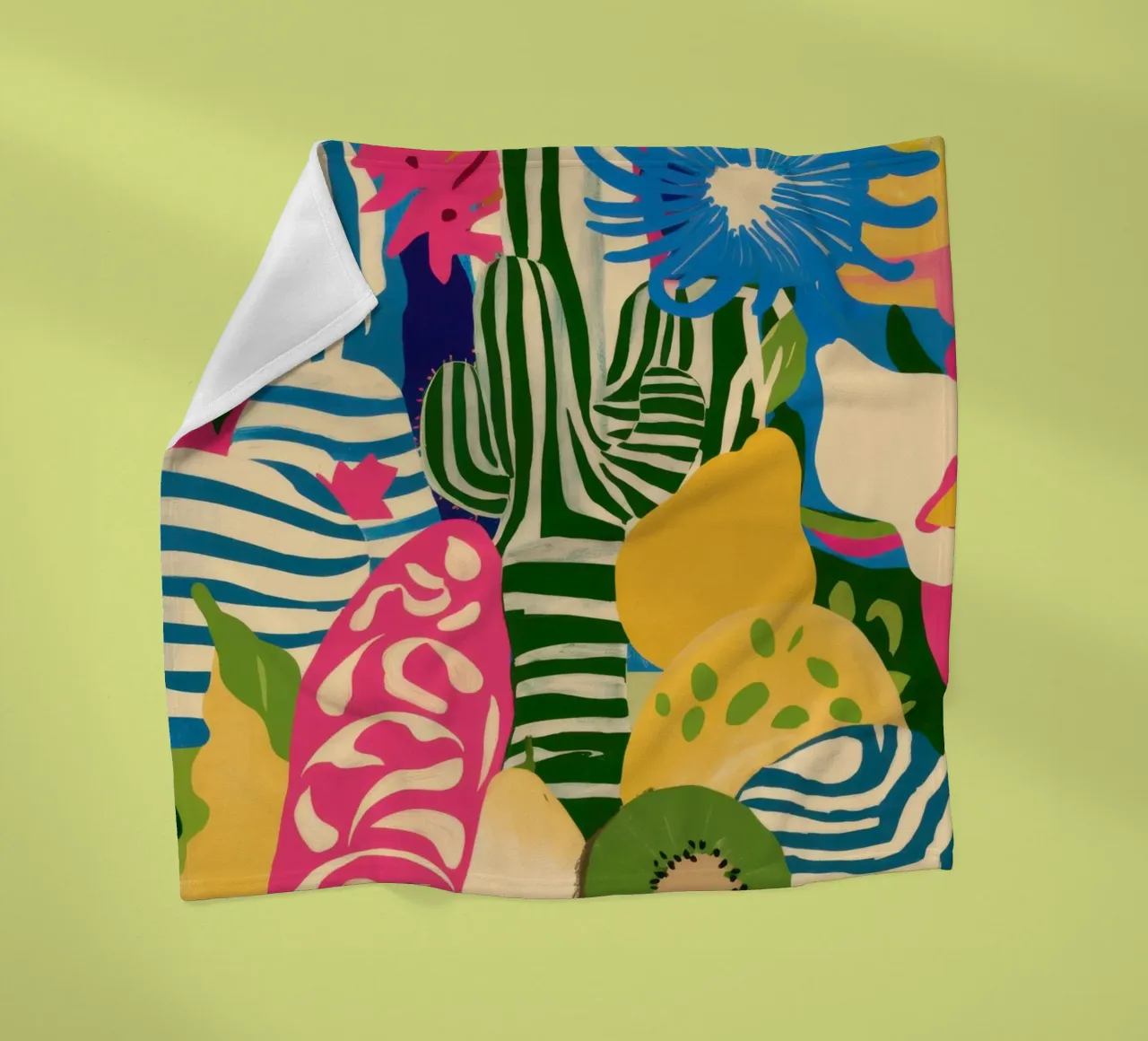 Kiwi Jungle Pattern Fleecedecke von Thistle Bloom