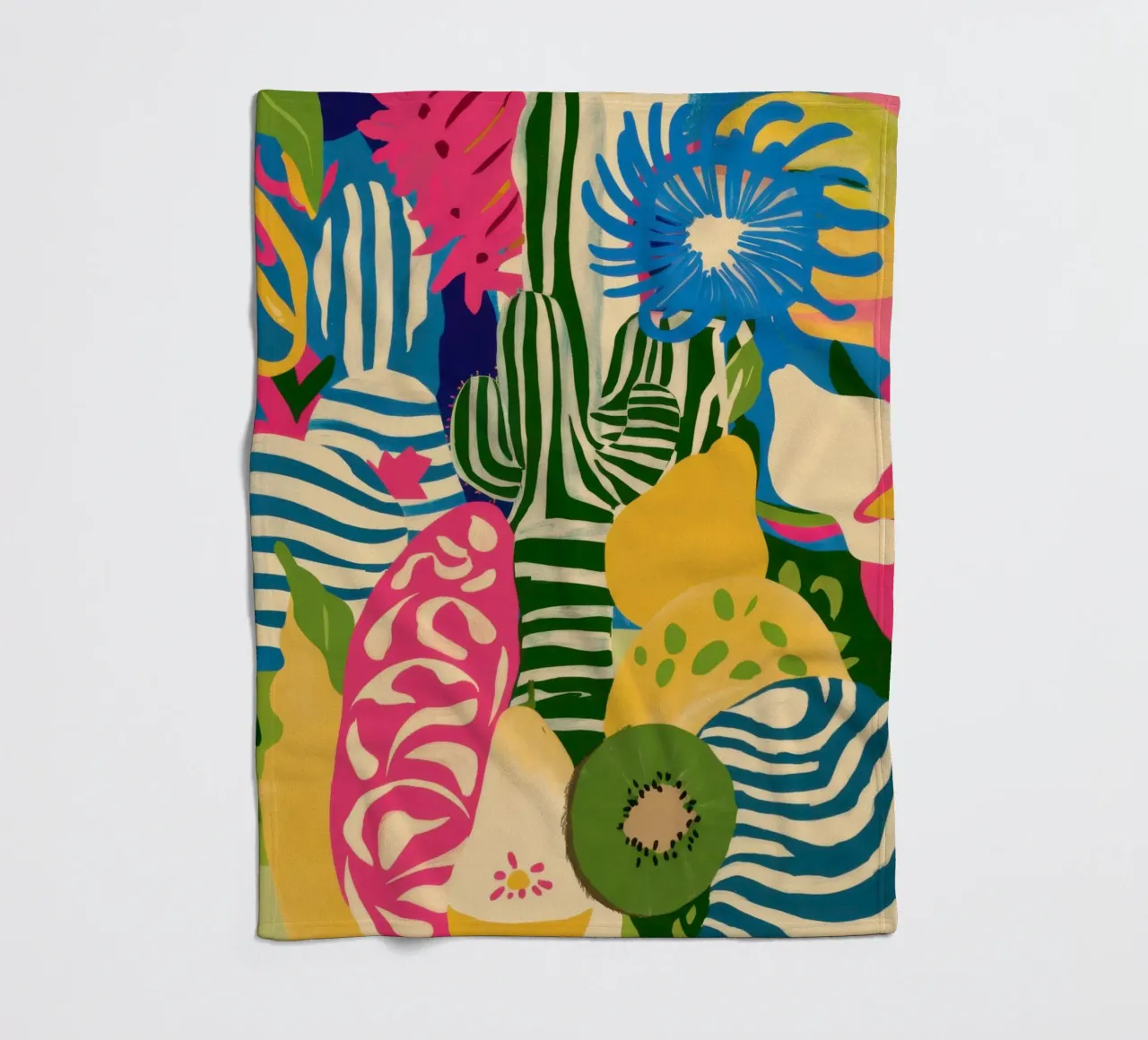 Kiwi Jungle Pattern Fleecedecke von Thistle Bloom