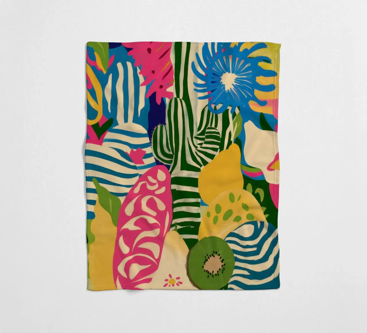 Kiwi Jungle Pattern Fleecedecke von Thistle Bloom