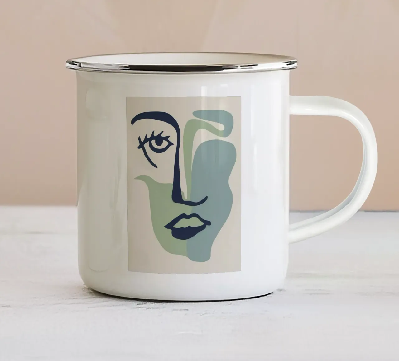 Studio Verdant Visage tazza in smalto da Luna Aura