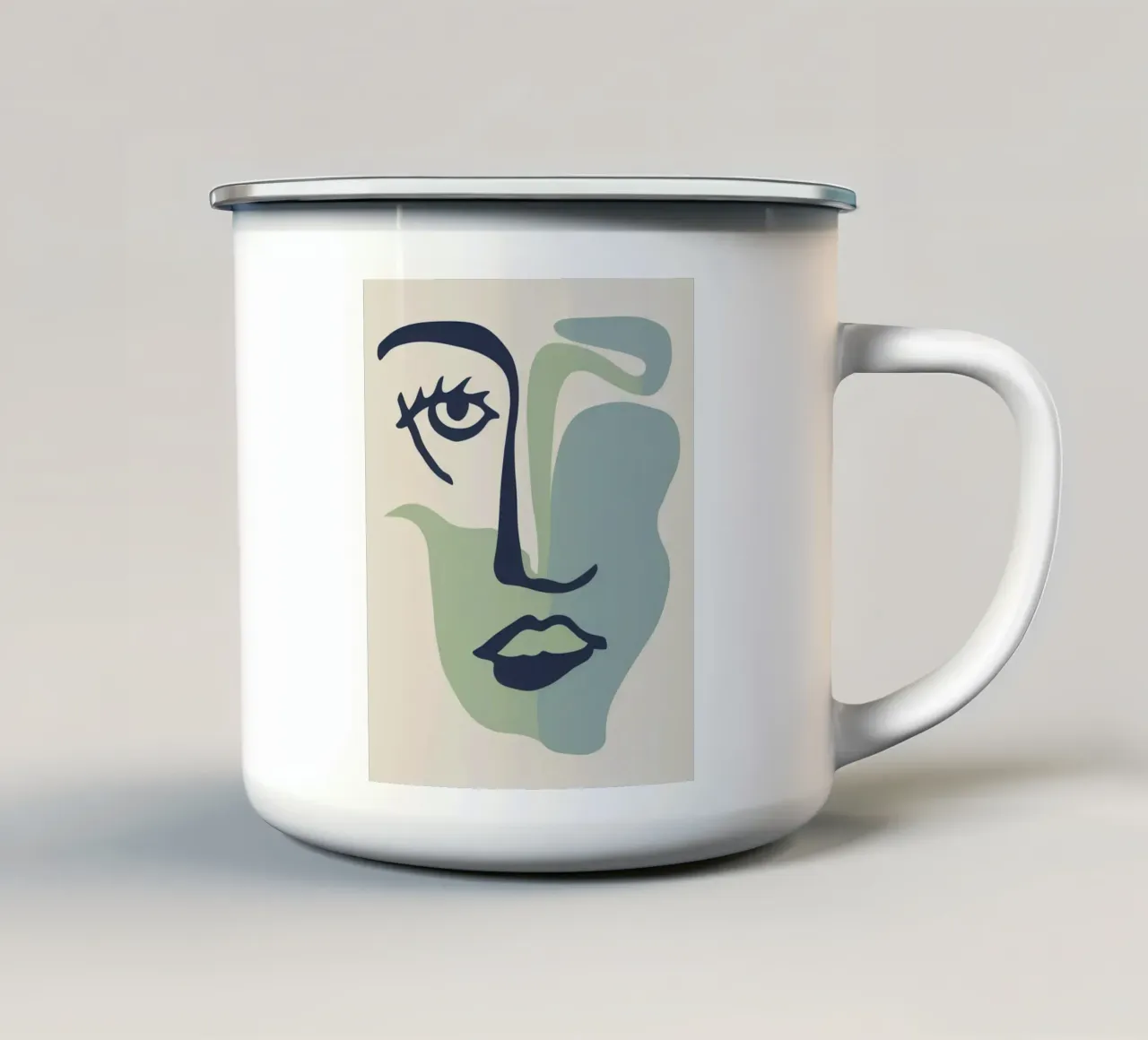 Studio Verdant Visage tazza in smalto da Luna Aura