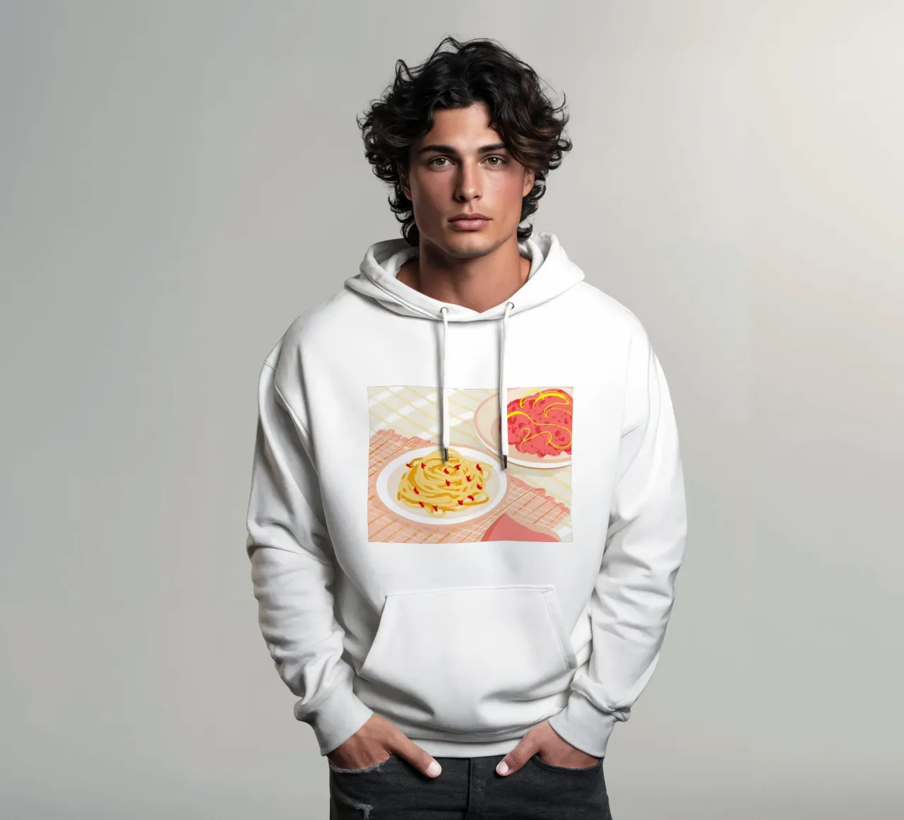 Simple Spaghetti Plate felpa con cappuccio da Mark Solaria