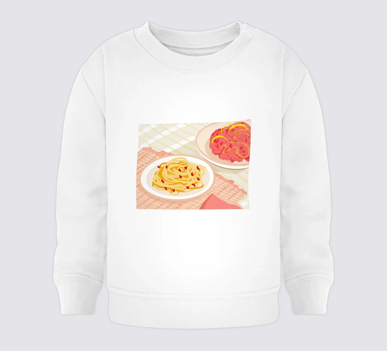 Simple Spaghetti Plate felpa neonato da Mark Solaria