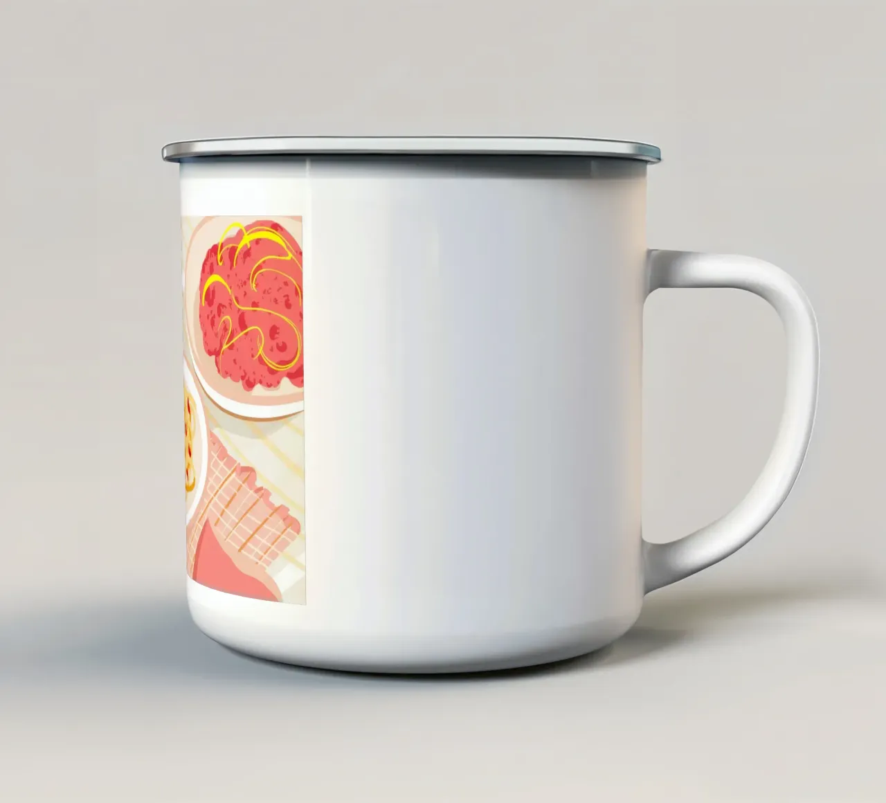 Simple Spaghetti Plate tazza in smalto da Mark Solaria