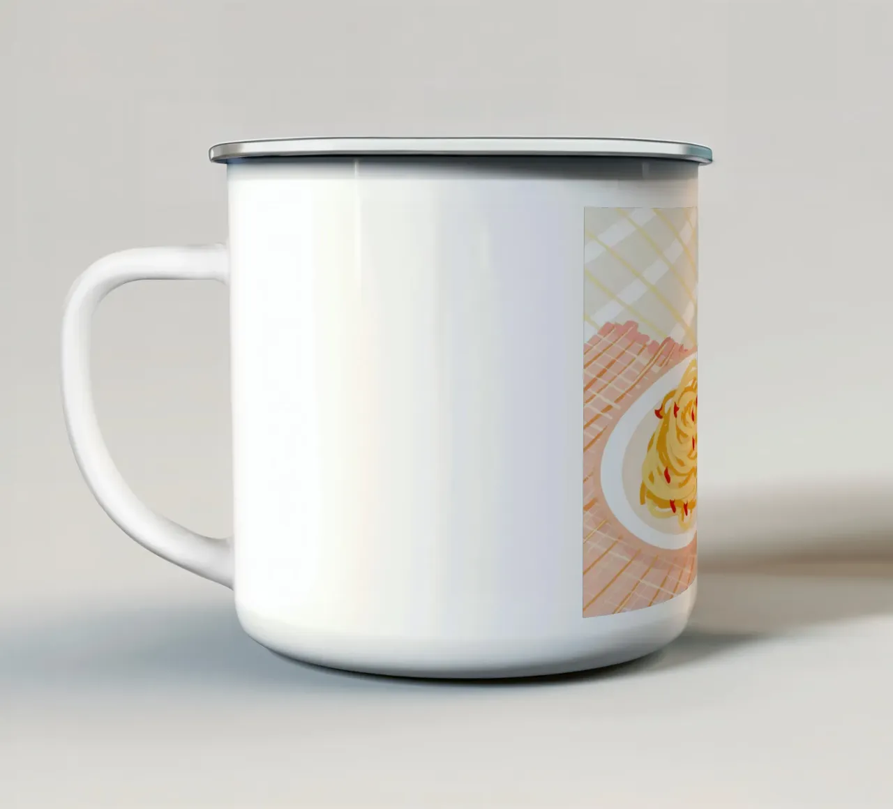Simple Spaghetti Plate tazza in smalto da Mark Solaria