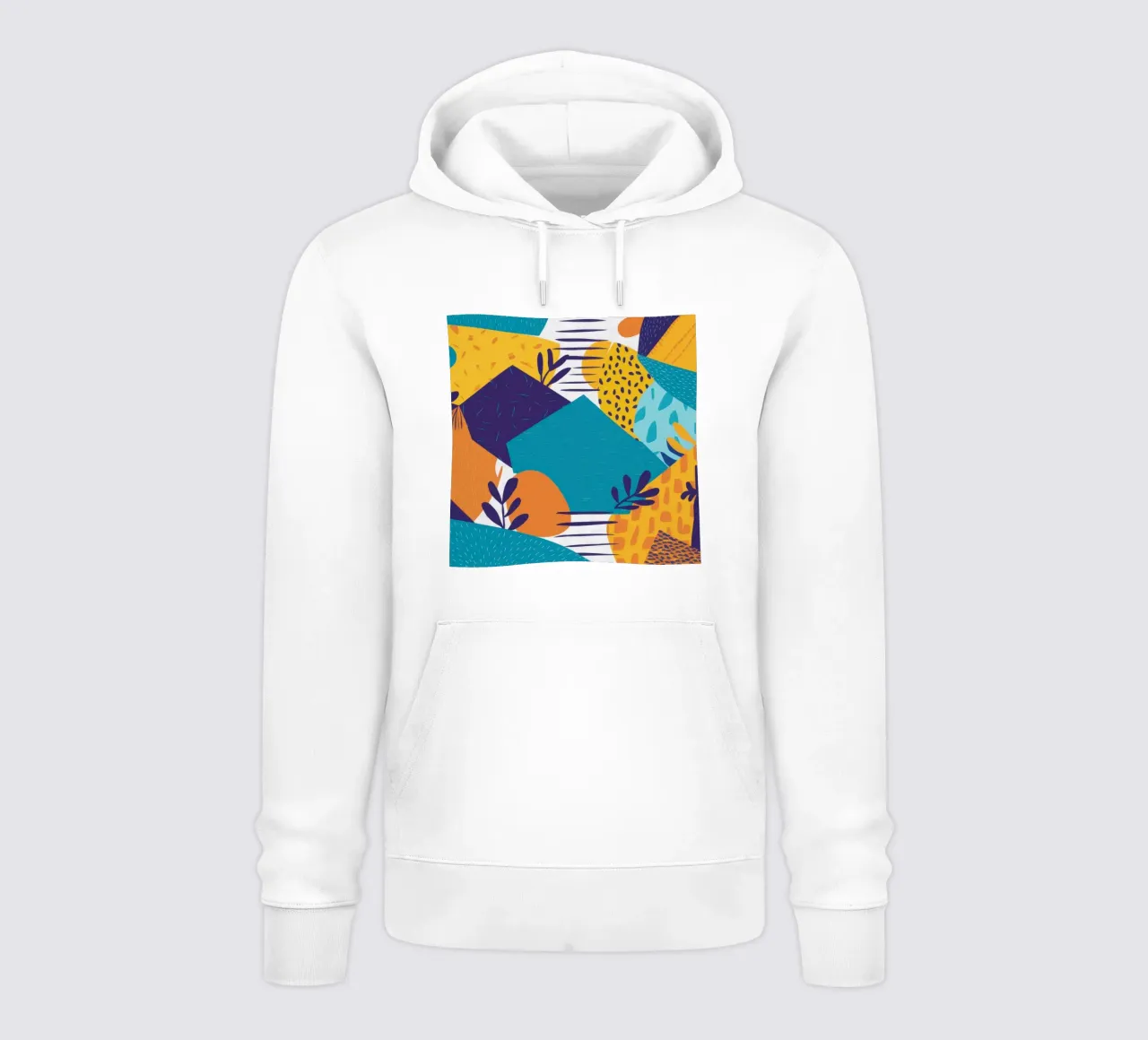 Mosaico azzurro di collina felpa con cappuccio da Trace Brush