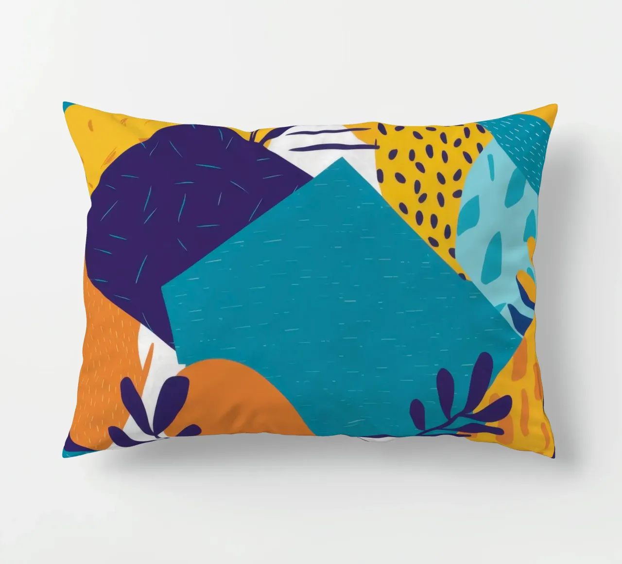 Azure Hillside Mosaik Kissen von Trace Brush