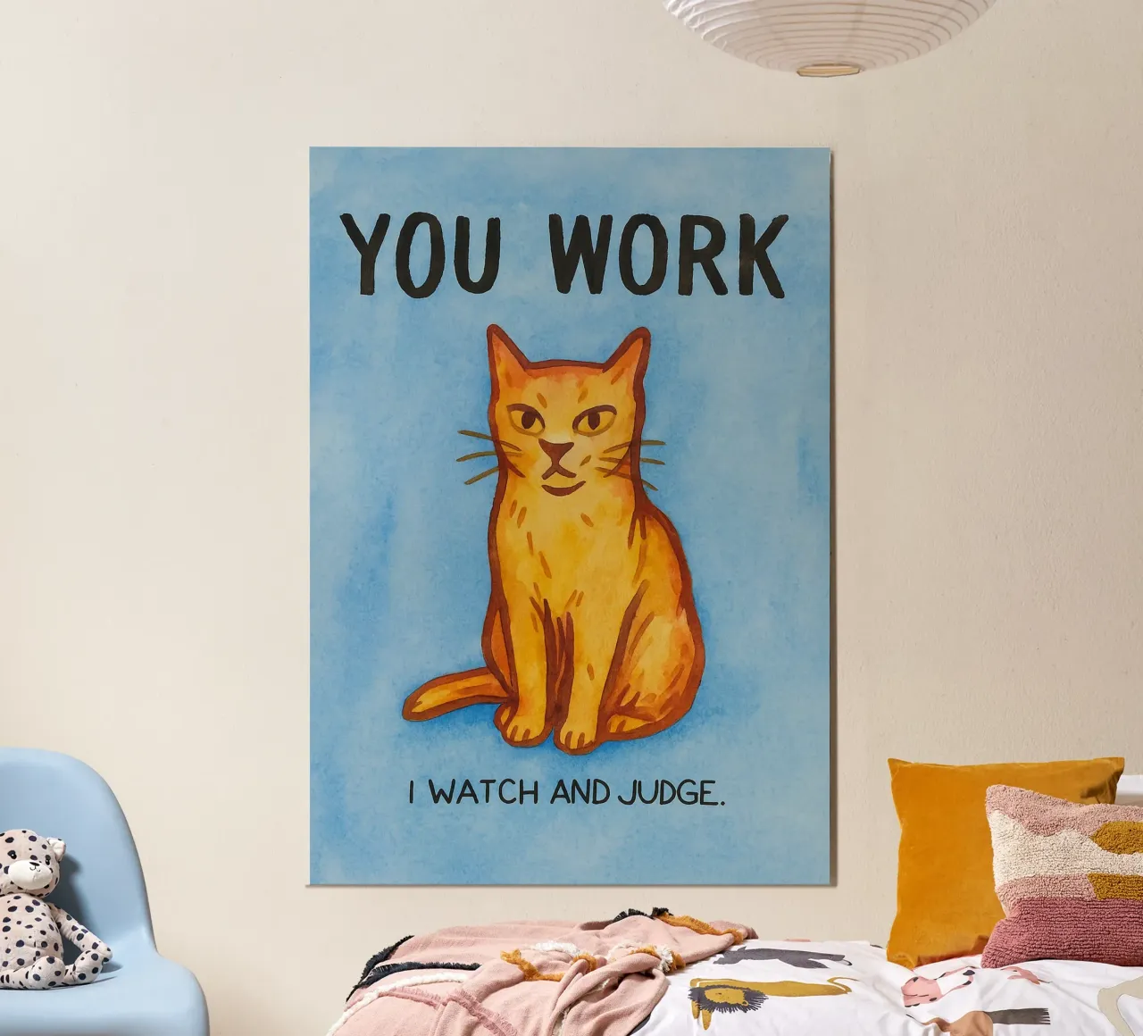 zu kühl zu bewältigen Frosch Kunst Zeichnung Poster mit Holzrahmen von pasadenan