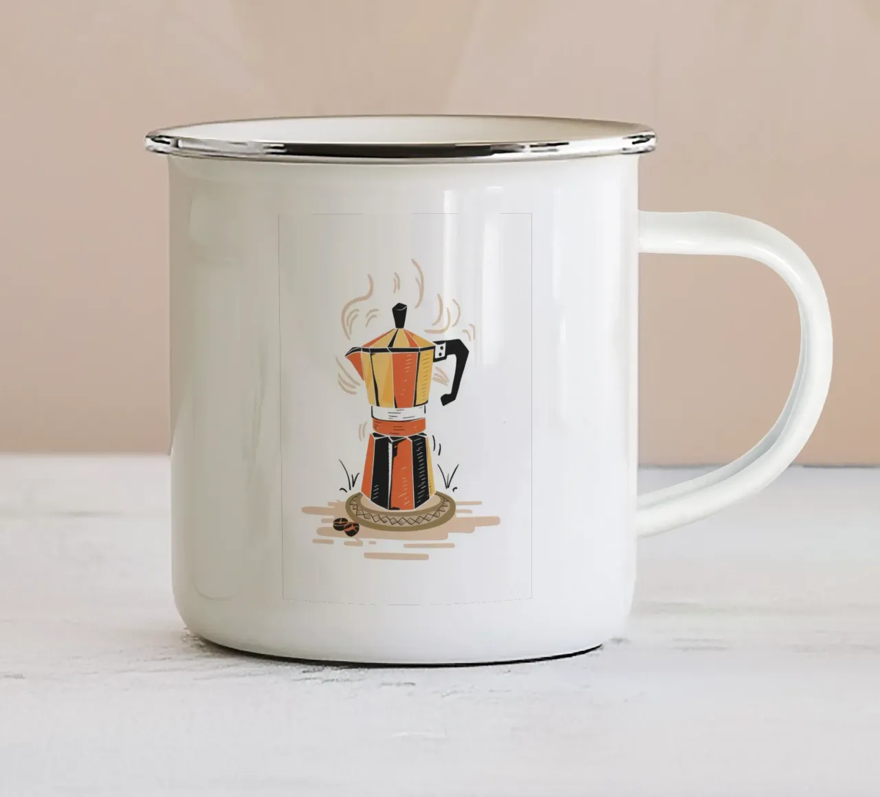 Pentola Moka del mattino tazza in smalto da Thistle Bloom