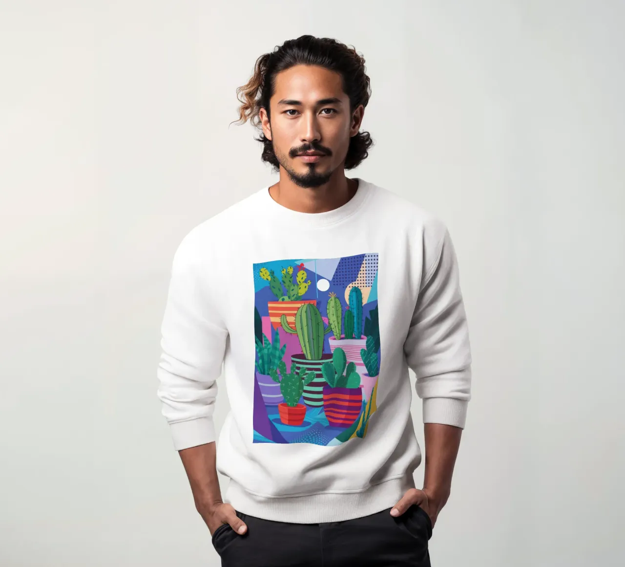 Collezione di cactus colorati felpa da Luna Aura