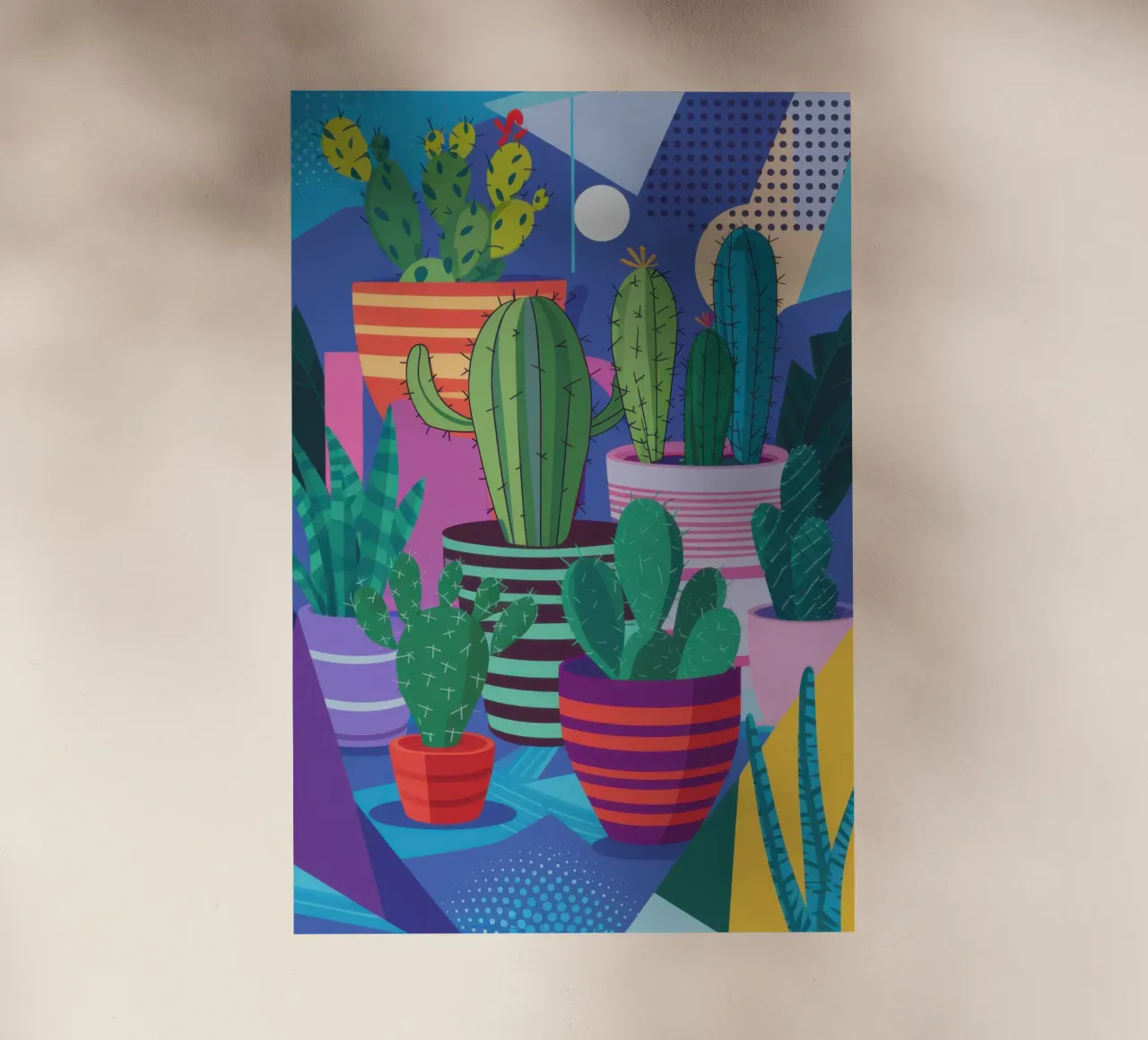 Collezione di cactus colorati pellicola backlit da Luna Aura