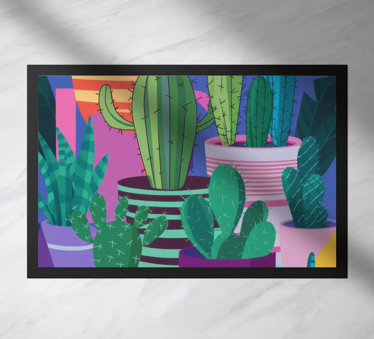 Collezione di cactus colorati zerbino da Luna Aura
