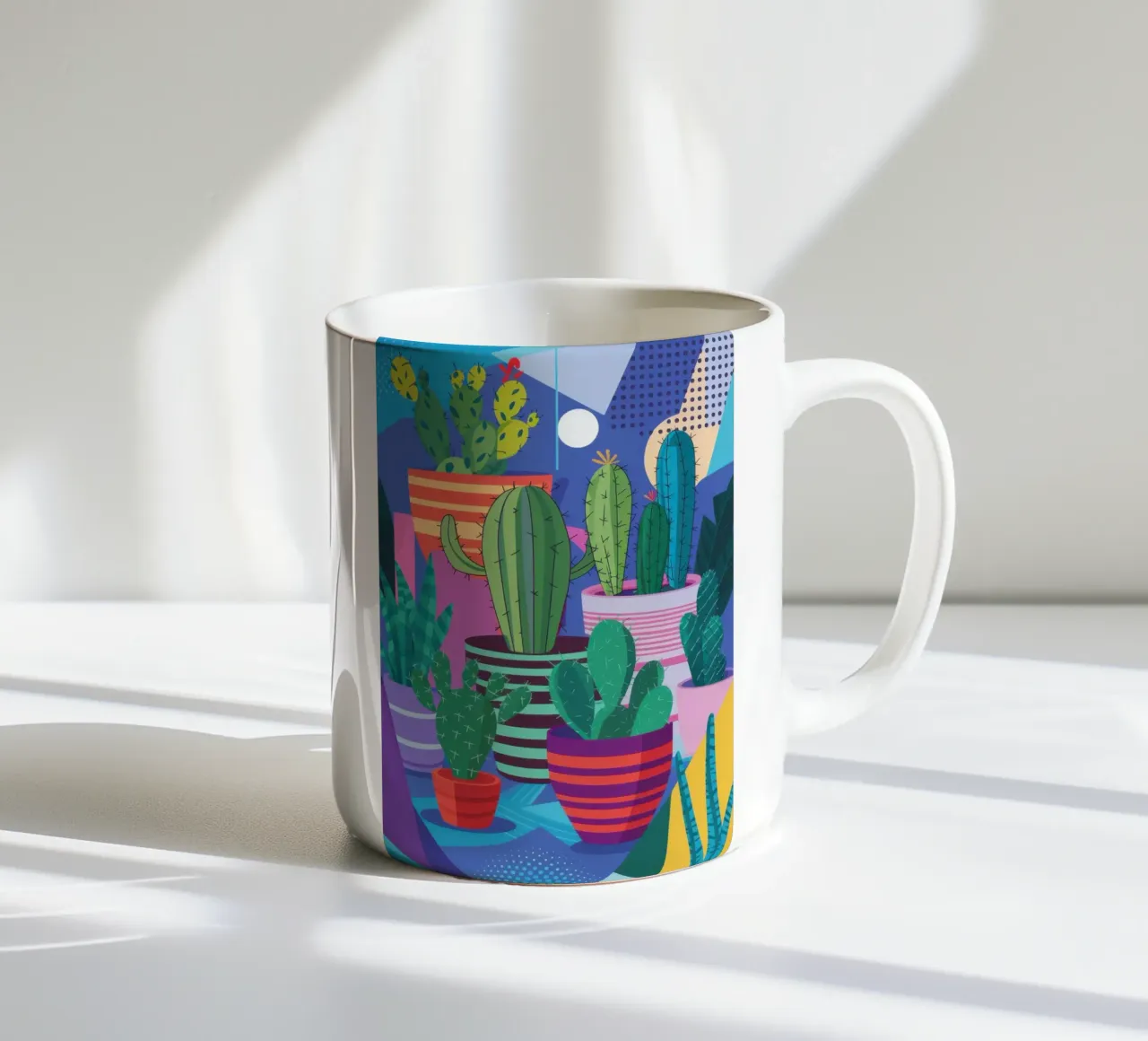 Collezione di cactus colorati tazza in ceramica da Luna Aura
