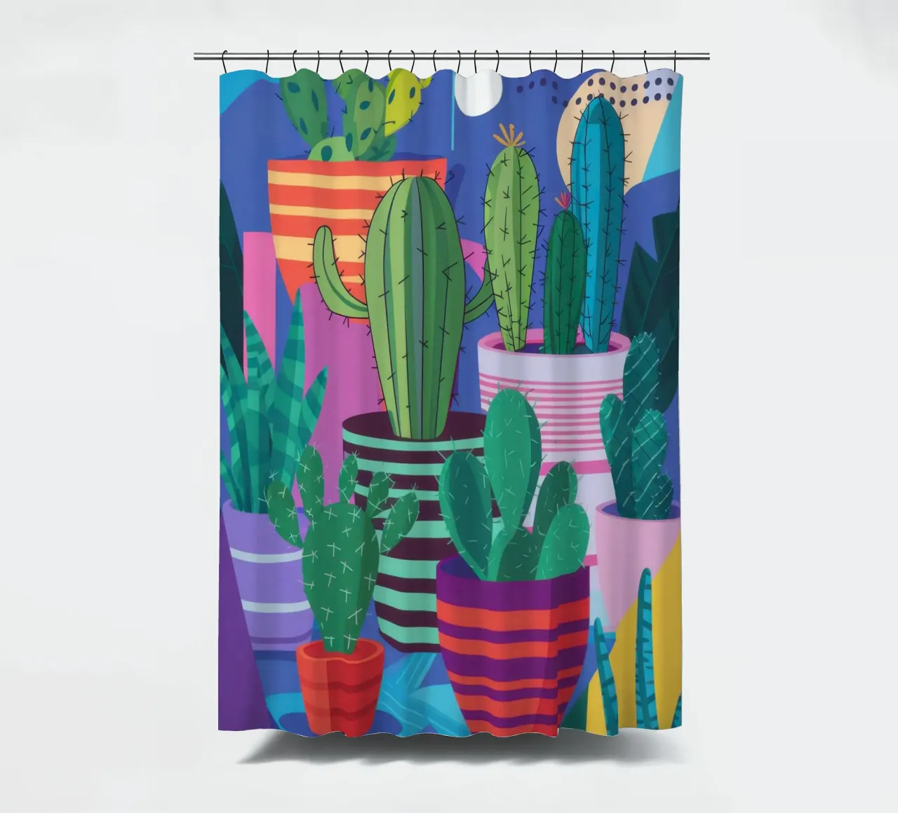 Collezione di cactus colorati tenda da doccia da Luna Aura