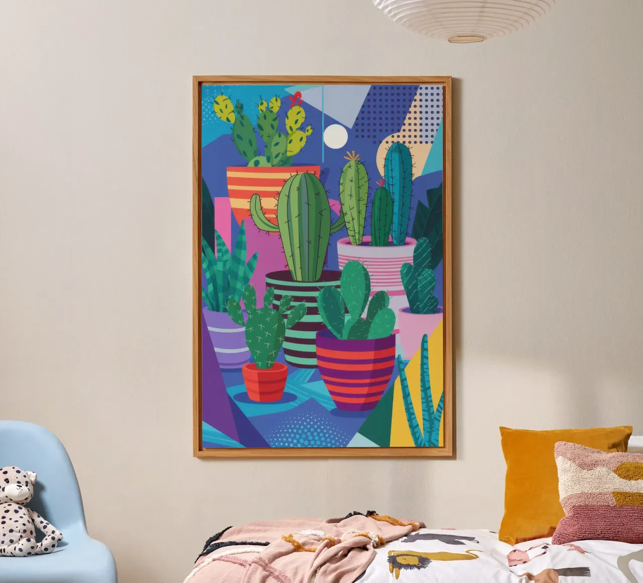 Collezione di cactus colorati pannello forex da Luna Aura