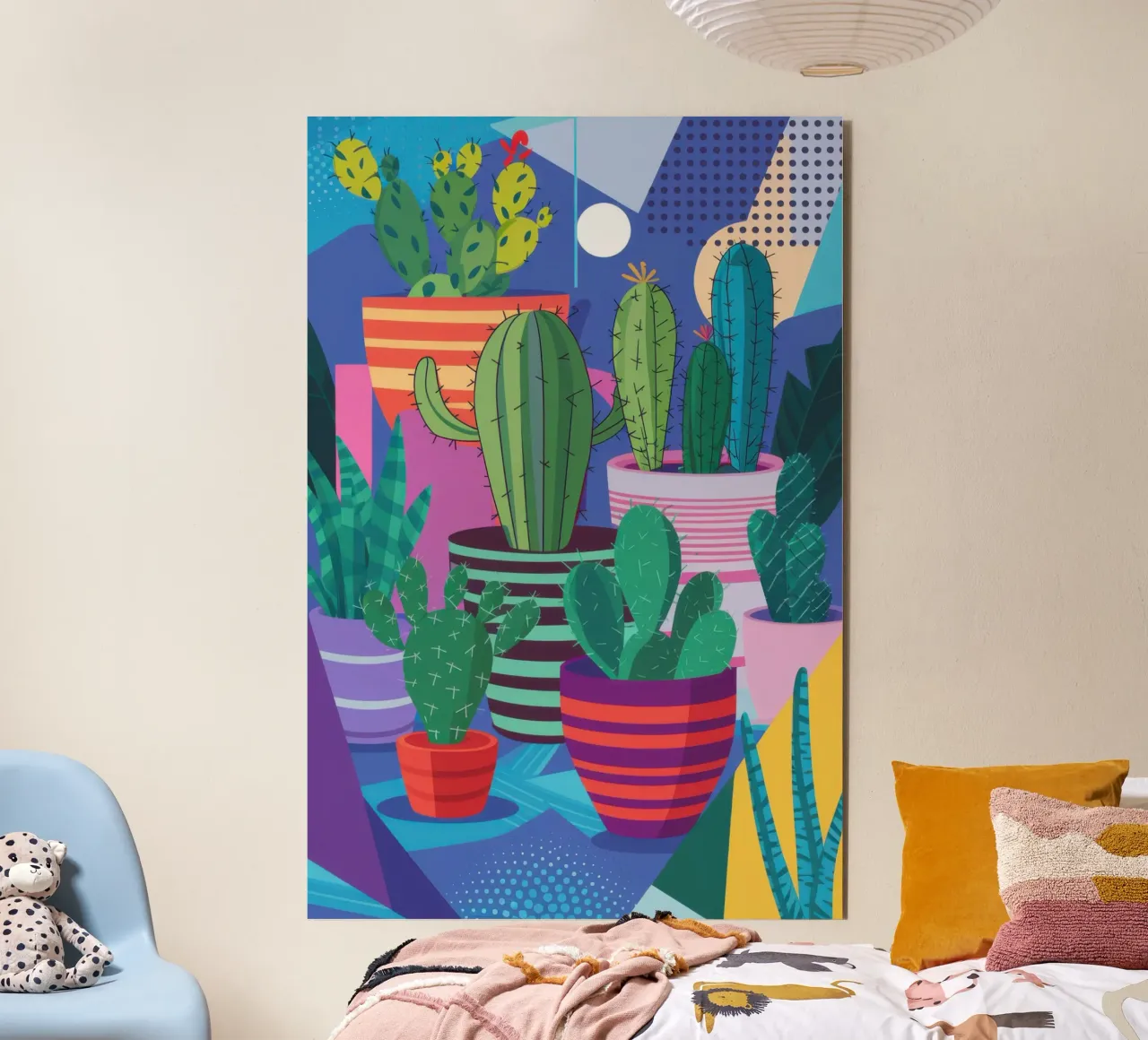 Collezione di cactus colorati pannello forex da Luna Aura