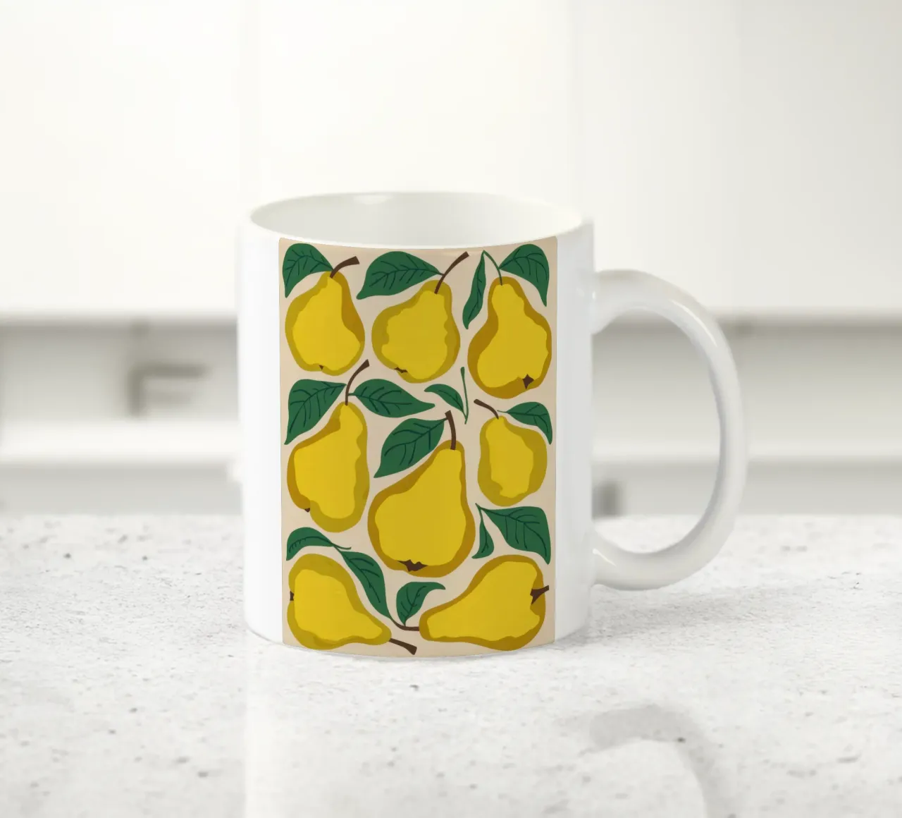 Modello a pera gialla tazza in ceramica da Mark Solaria