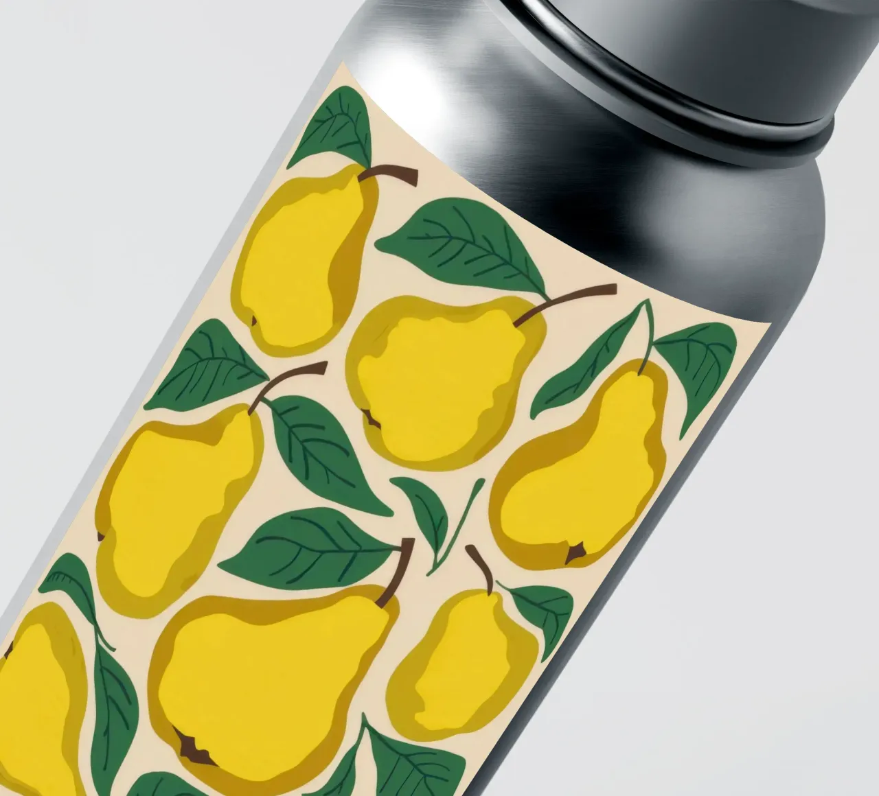 Motif de la poire jaune autocollant de Mark Solaria