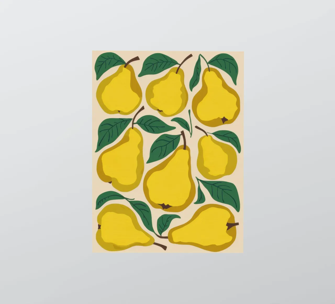 Motif de la poire jaune autocollant de Mark Solaria