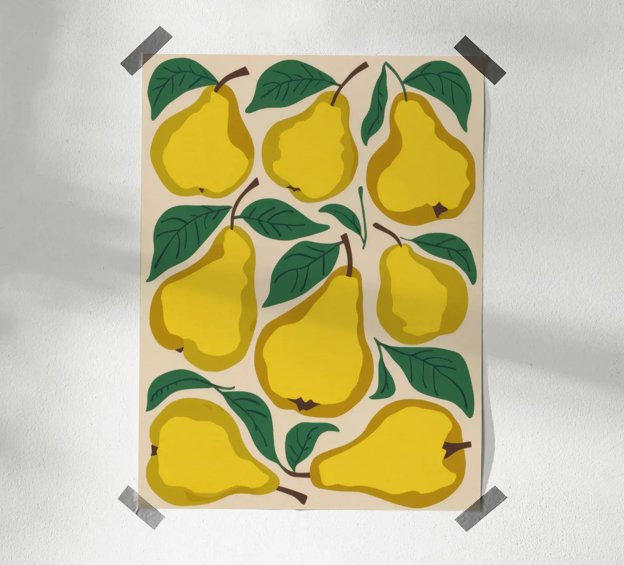 Yellow Pear Pattern hahnemühle by Mark Solaria