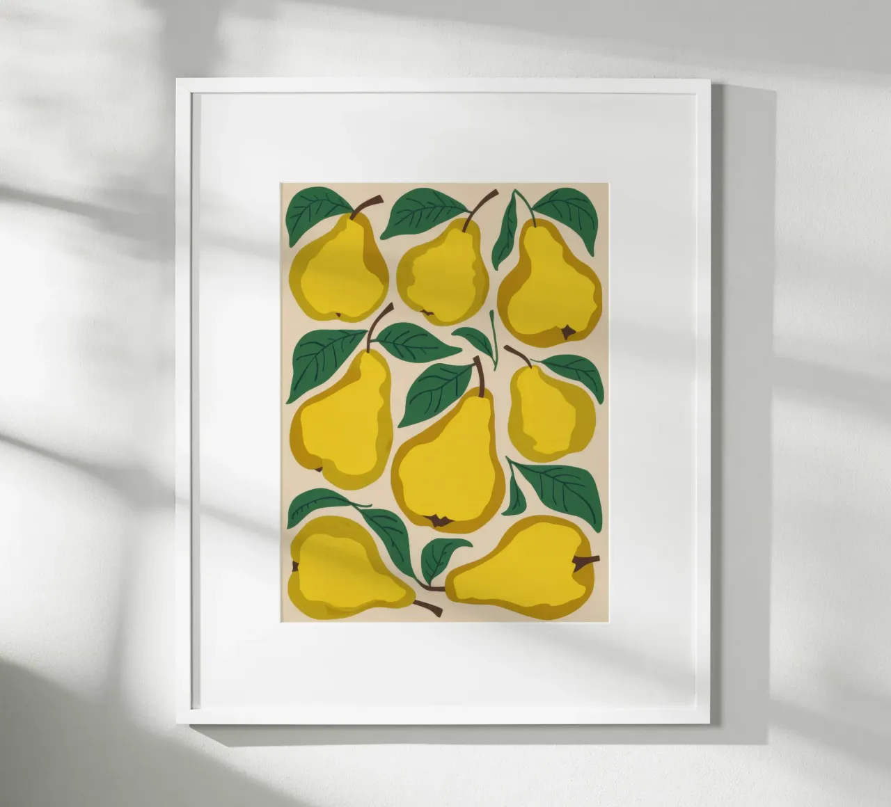 Modello a pera gialla poster da Mark Solaria